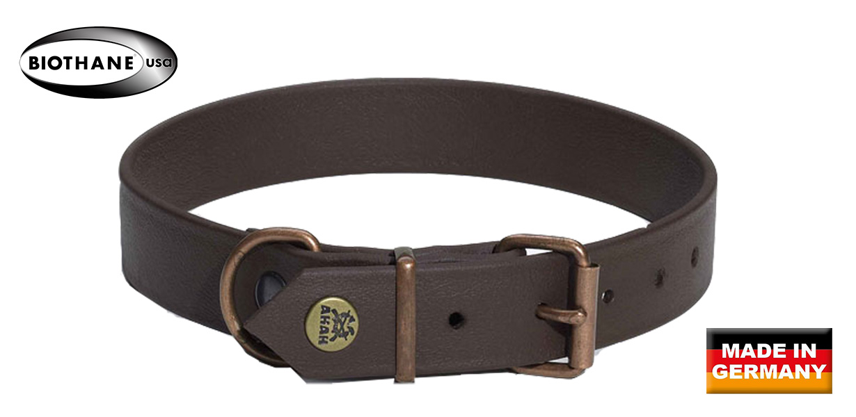 AKAH BioThane Halsband braun