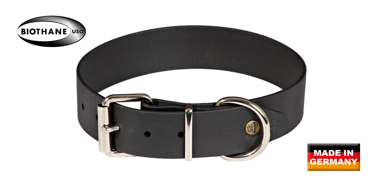 AKAH BioThane Halsband schwarz - Schweiarbeit - AKAH