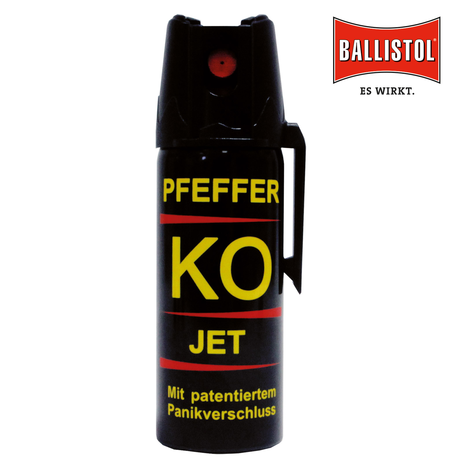 Ballistol Spray en poivre KO, 50ml (jet fin) :: Spray de défense + menottes  :: Armes :: Gruenig + Elmiger