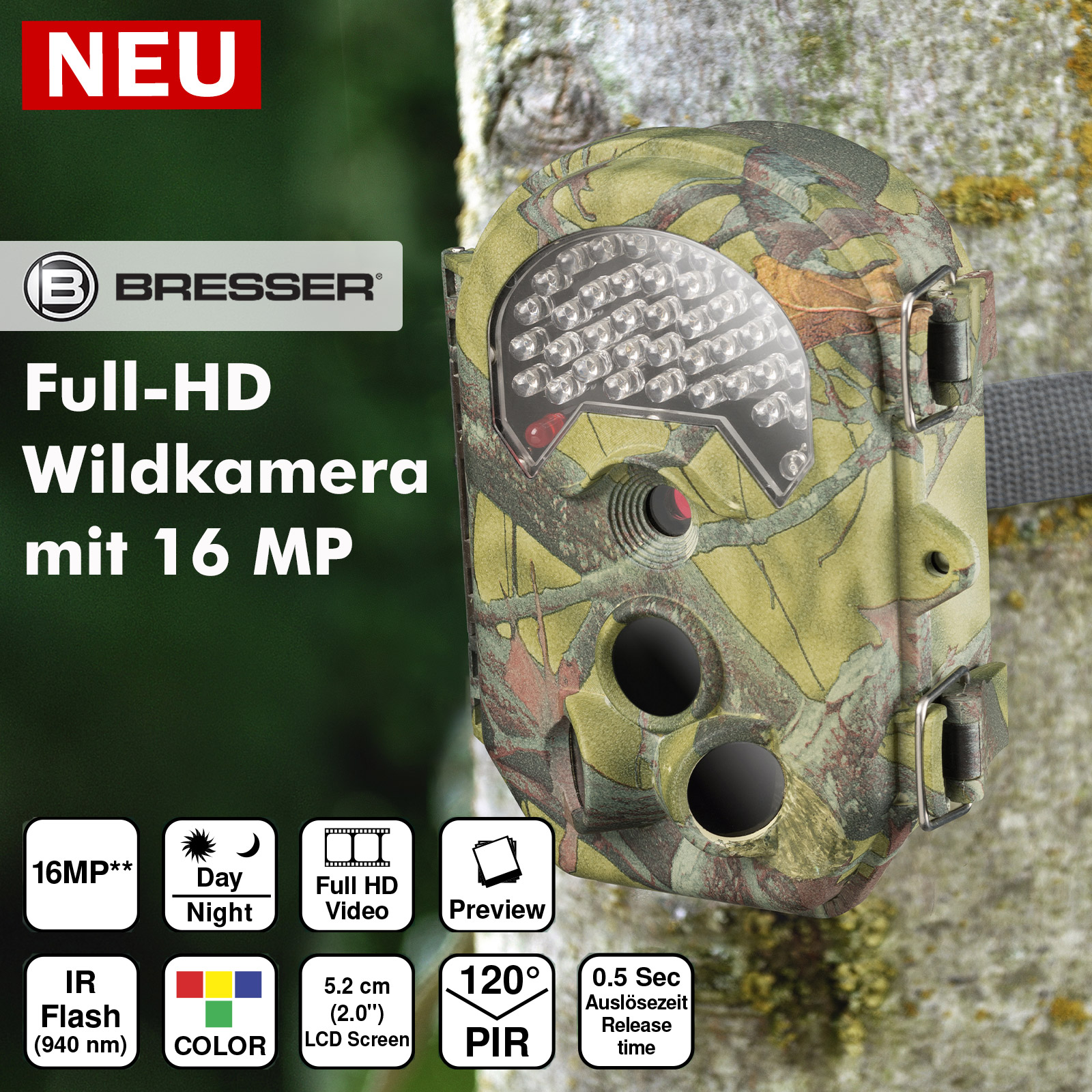 BRESSER Full-HD Wildkamera - AKAH - Albrecht Kind GmbH