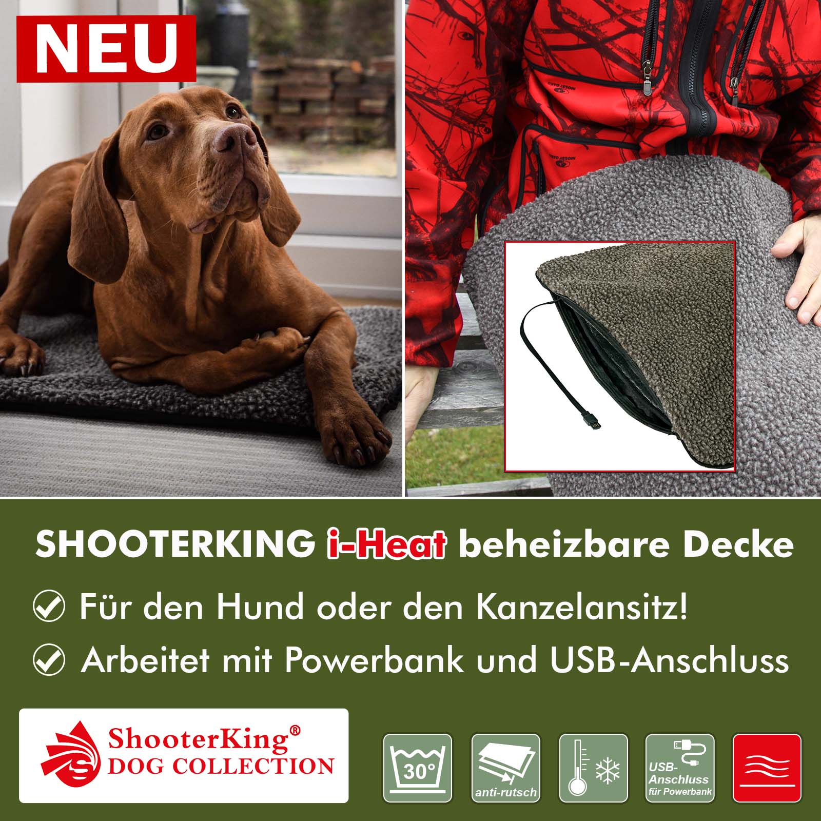 NEU: SHOOTERKING i-Heat beheizbare Decke - AKAH - Albrecht Kind GmbH