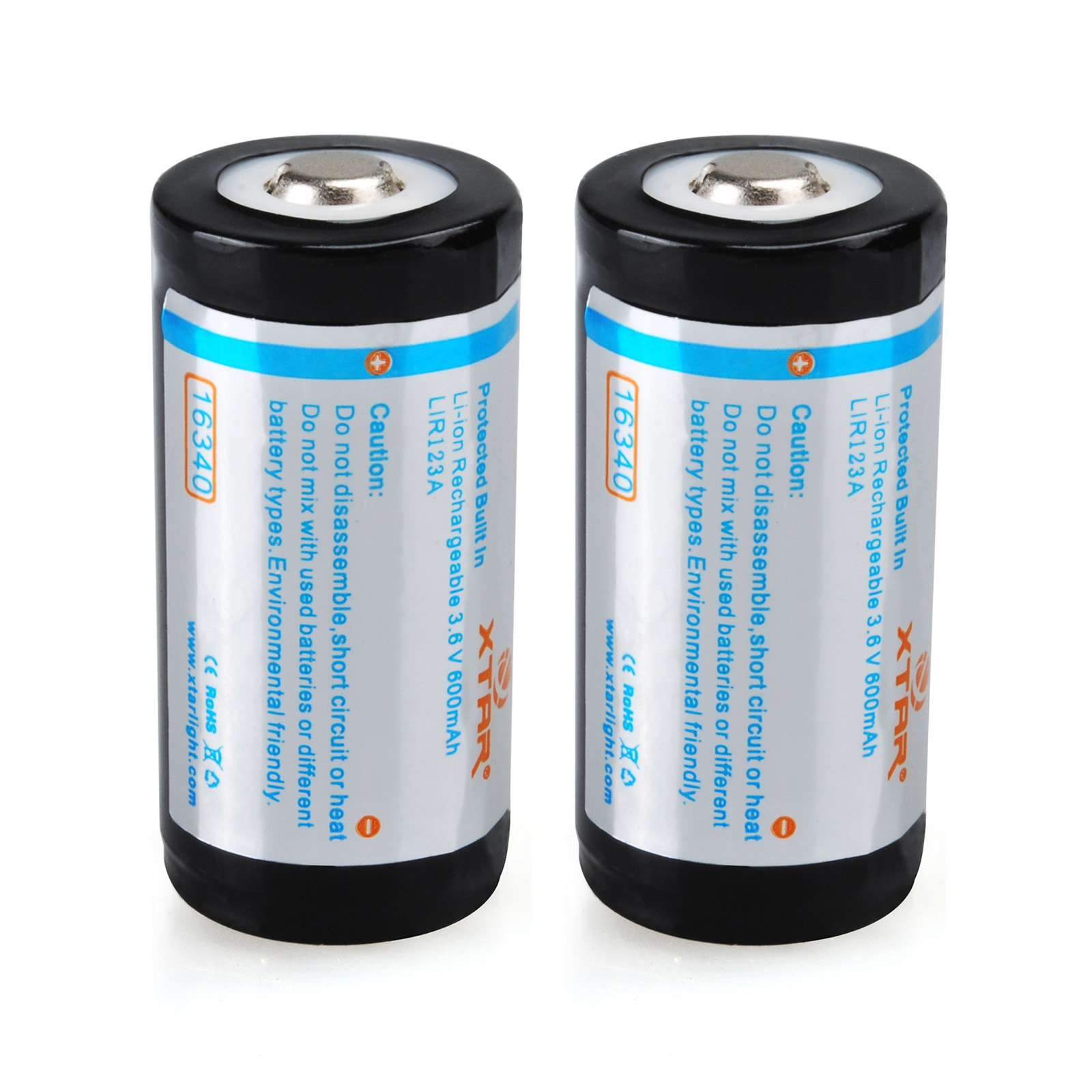 XTAR 16340 Li-Ion rechargeable battery 3.6V - Lamps - AKAH