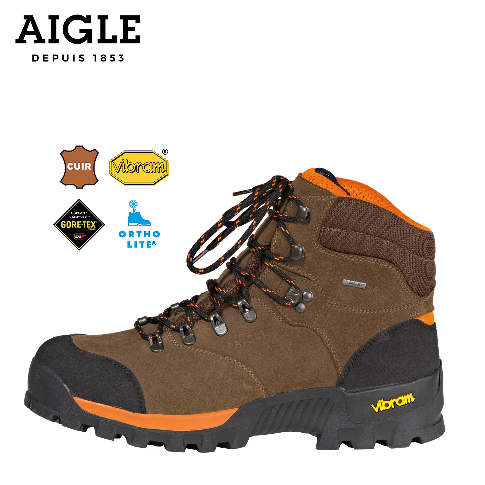 Højttaler orange Kvarter AIGLE Altavio Mid GTX® - Hiking / Hunting Boots - AKAH